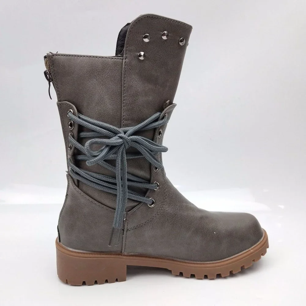 Studded Low Heel Rider Boots - Picture 5 of 6